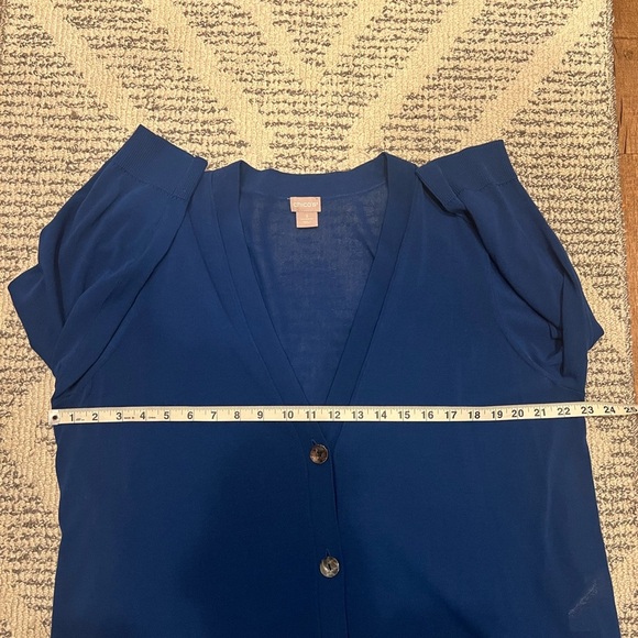 CHICO’S Button Front Lightweight Cardigan Sweater Careerwear Transitional - Picture 8 of 11